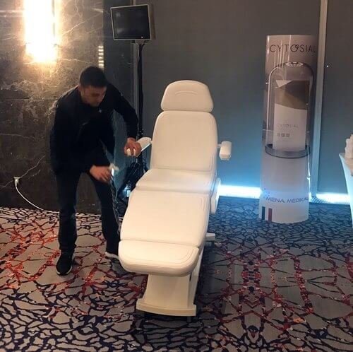 Motorlu asansörlü cilt bakım koltuğu