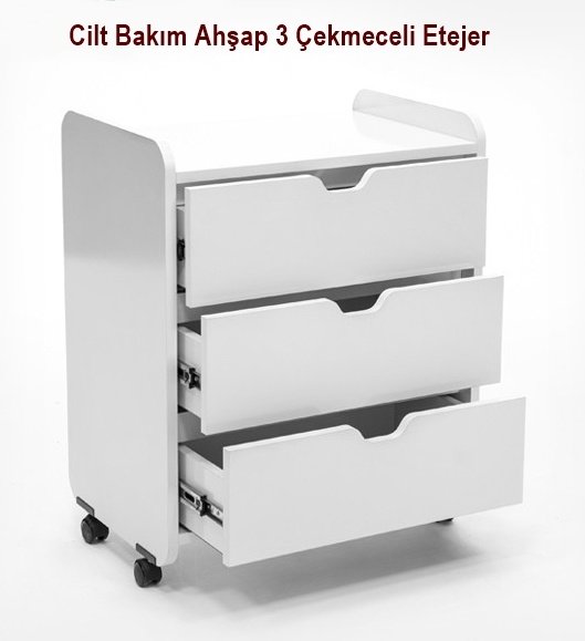 Cilt Bakım Ahşap 3 Çekmeceli Etajer Fiyatları