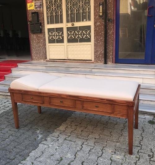 3 Çekmeceli Ahşap Muayene Yatağı