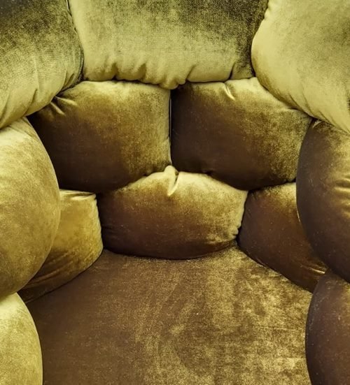 Gold Metal Balon Berjer Döşeme