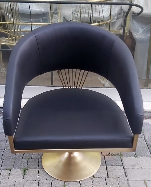 Mosspa Eskitme Renk Kaplama Metal Koltuk Deri Döşeme Amortisörlü Sandalye Modelimiz Bodrum Mos 21154