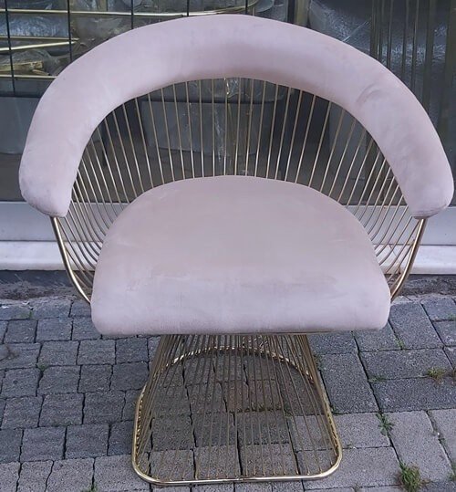 Pedikür Masası Gold Metal Sandalye Modelleri