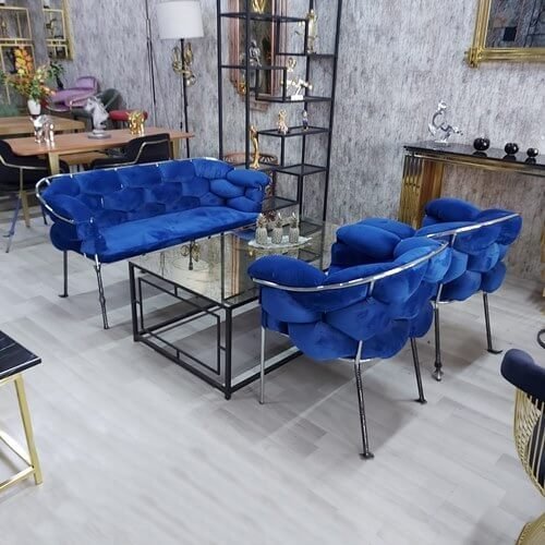 Güzellik Merkezi 3 lü Bekleme Balon Koltuk Takımı