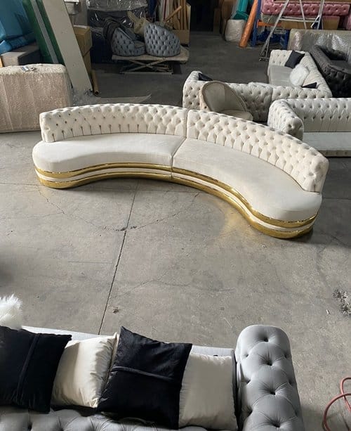 Kapitone gold güzellik merkezi koltuk takımı