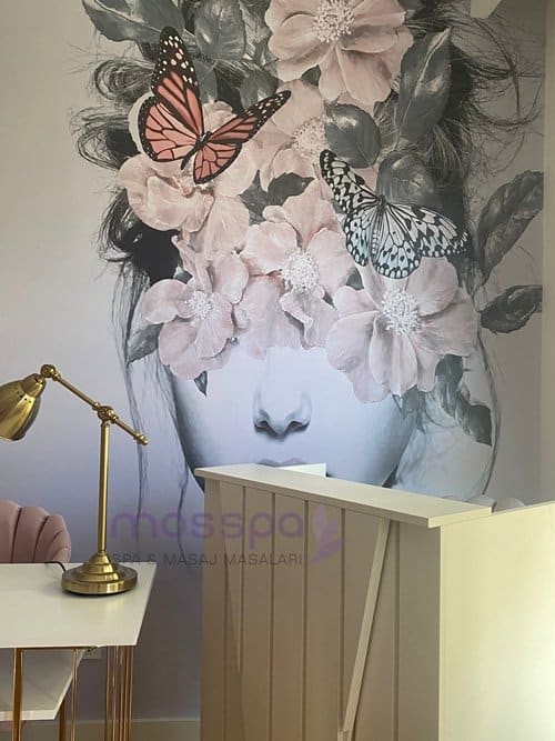 Led Işıklı Ahşap Müşteri Karşılama Bankosu