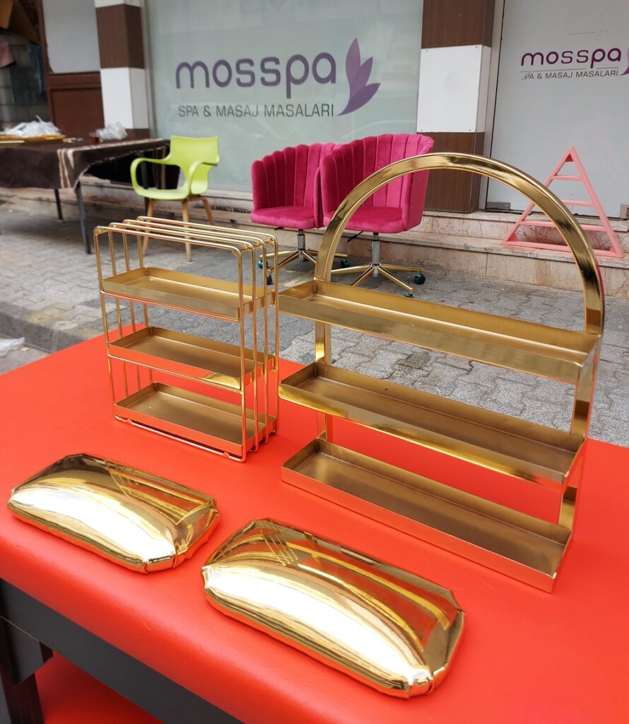 manikür masası oje rafı mosspa beauty