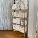 Gold kaplama kozmetik malzeme rafı mosspa beauty 10