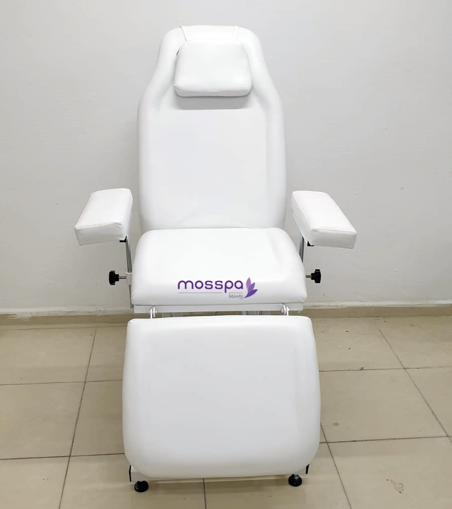 3 Motorlu Beyaz Renk Cilt Bakım Koltuğu Mosspa