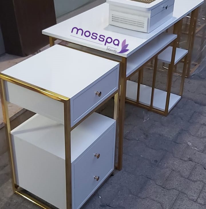 Gold Manikür Masası Toz Çekme Makinesi Mosspa Beauty
