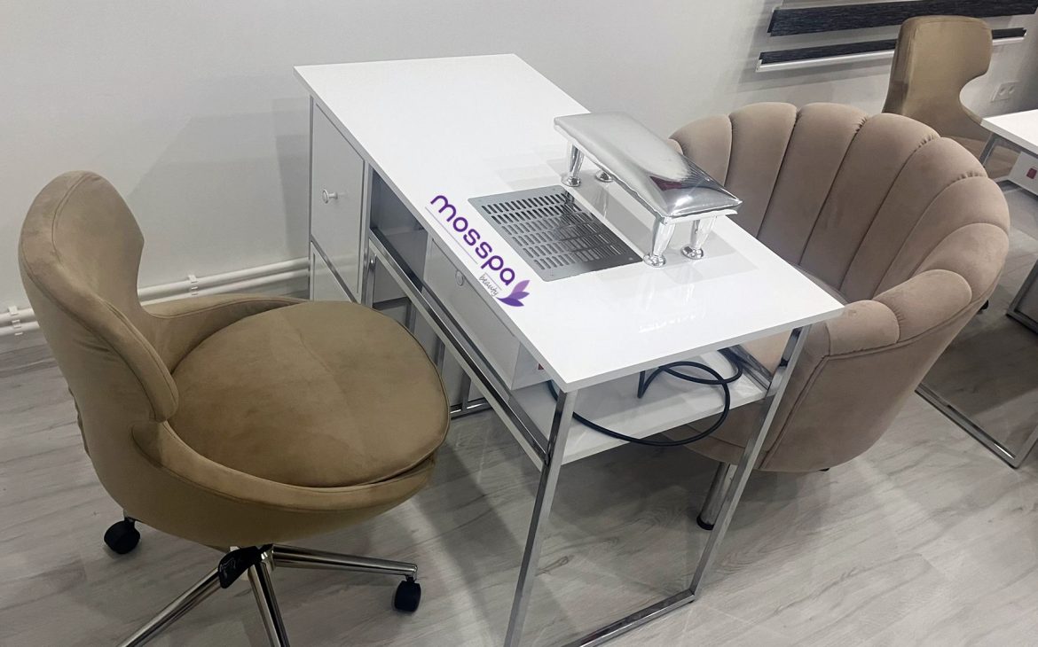 Krom Manikür Masası Toz Çekme Cihazı Mosspa