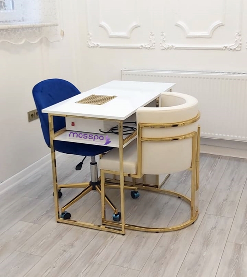 Beauty Center Furniture Dust Collecting Drawer Manicure Table