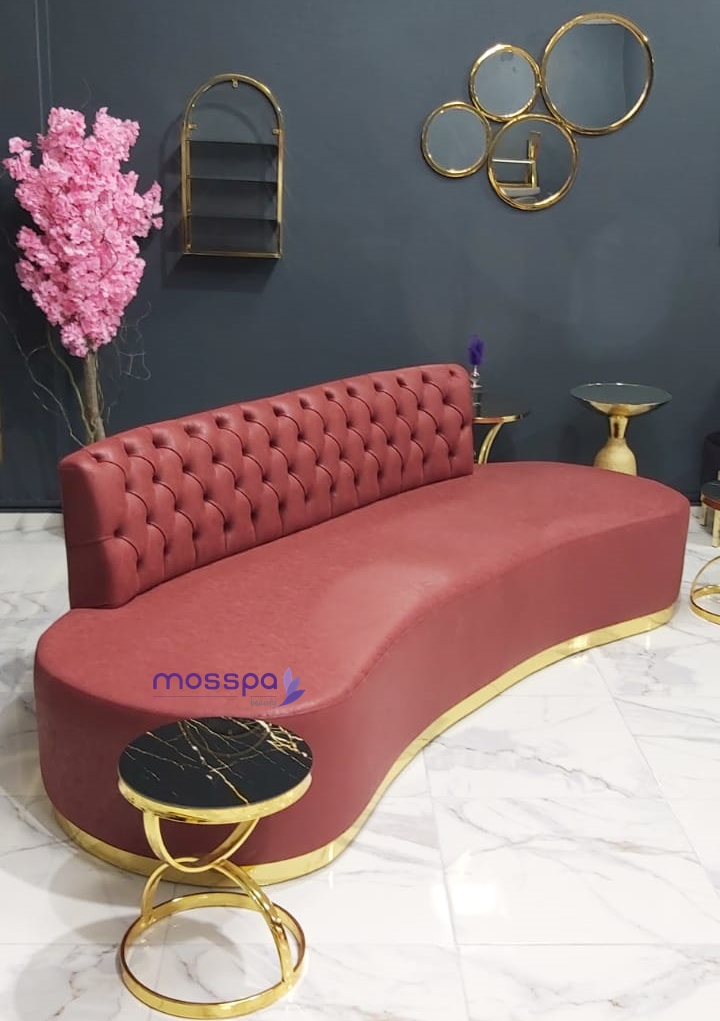 Gold Detaylı Kapitone Döşeme Fasülye Modeli Koltuk Modelimiz