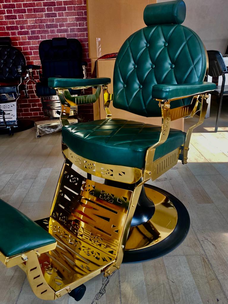 Modern Tasarım Gold Kaplama Bay/Erkek Kuaför Saç Kesim Koltukları